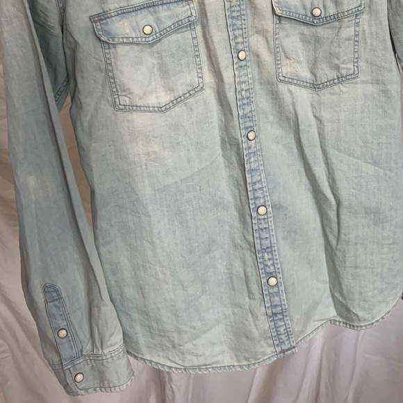 American Eagle Denim Button Up Shirt - Picture 3 of 4